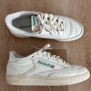 Reebok Club C Vintage Tennis Sneakers Cream size 7